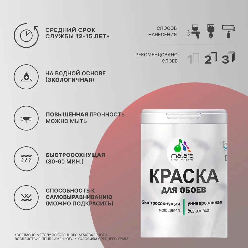 Фото 2 Краска для стен и потолка Malare Professional универсальная быстросохнущая матовая цвет туманная лазурь 1л Фото 2 Краска для стен и потолка Malare Professional универсальная быстросохнущая матовая цвет туманная лазурь 1л