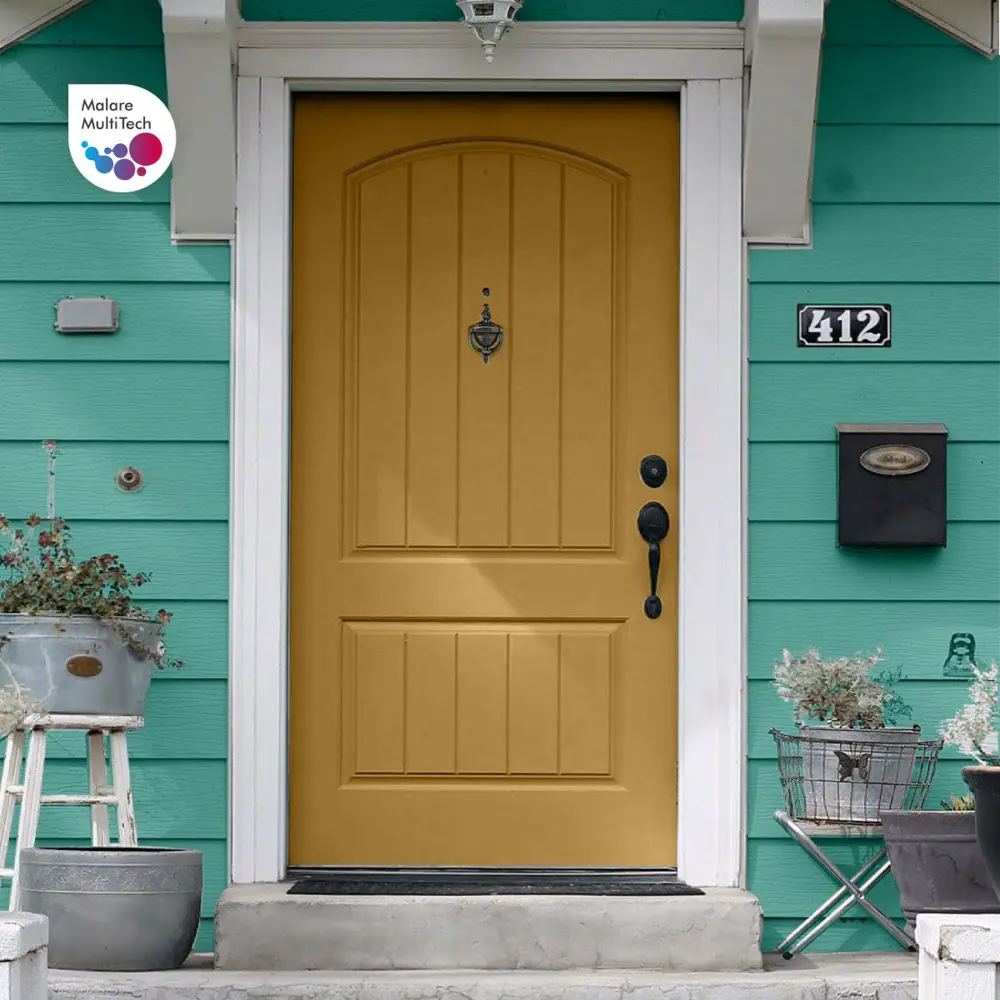 Фото 6 Краска для дерева Malare W_вагонка_г_53 Wood антисептическая быстросохнущая полуглянцевая цвет бирюзовая катунь 0.5 кг