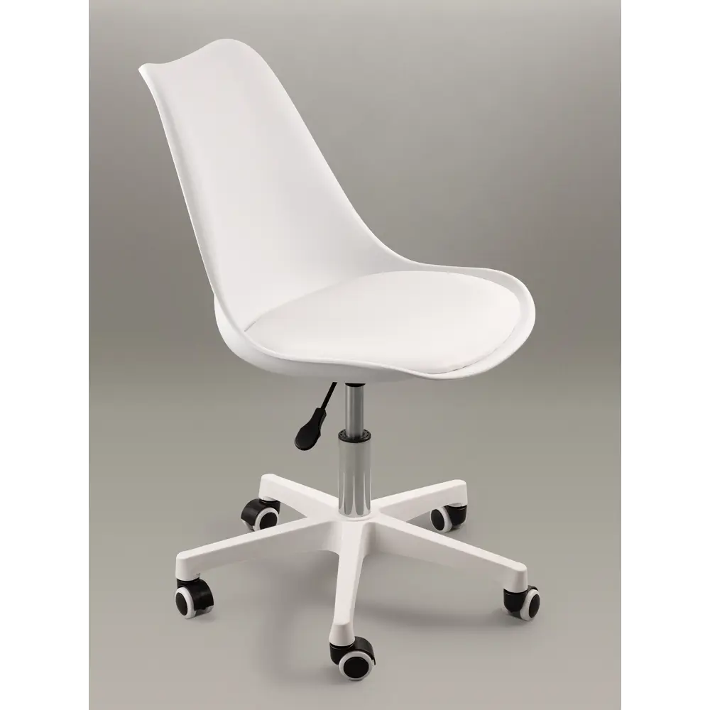 Фото 8 Офисное кресло Ami Smart 56x76x39 см эко-кожа цвет белый