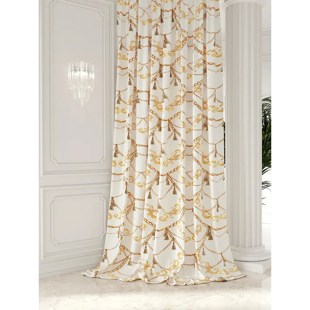 Фото Штора на ленте Helga Димьяро 150x300 см репс цвет белый HH752181 Фото Штора на ленте Helga Димьяро 150x300 см репс цвет белый HH752181