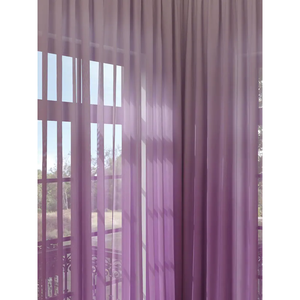 Фото 2 Тюль на ленте Helga Ферлонос 150x280 см вуаль цвет фиолетовый HH974227 Фото 2 Тюль на ленте Helga Ферлонос 150x280 см вуаль цвет фиолетовый HH974227
