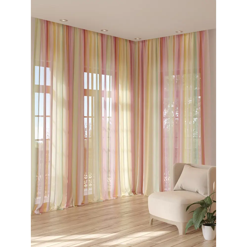 Фото 3 Тюль на ленте Helga Фортикос 150x280 см вуаль цвет розовый HH974328 Фото 3 Тюль на ленте Helga Фортикос 150x280 см вуаль цвет розовый HH974328