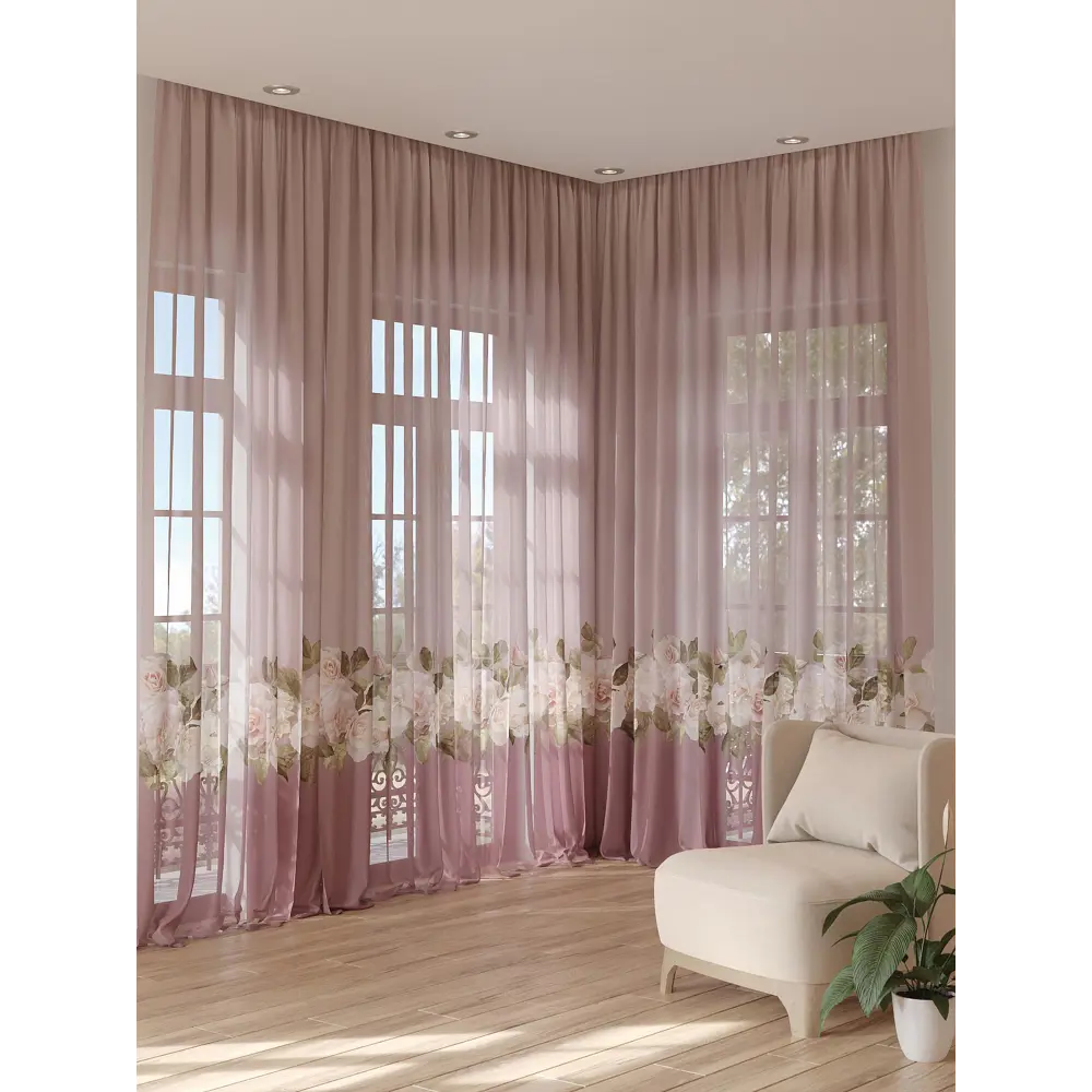 Фото 3 Тюль на ленте Helga Лимонерис 150x280 см вуаль цвет бежевый HH974297 Фото 3 Тюль на ленте Helga Лимонерис 150x280 см вуаль цвет бежевый HH974297