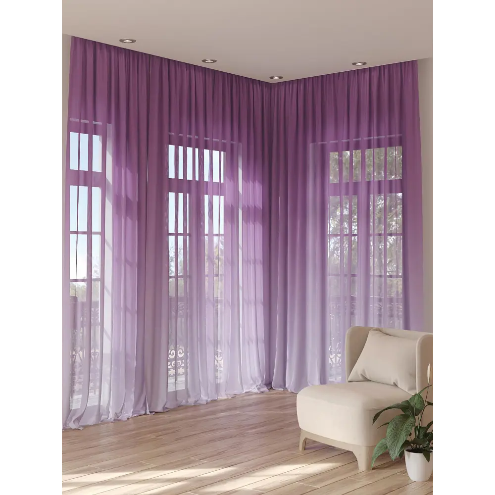 Фото 3 Тюль на ленте Helga Рефертонс 150x280 см вуаль цвет розовый HH974371 Фото 3 Тюль на ленте Helga Рефертонс 150x280 см вуаль цвет розовый HH974371