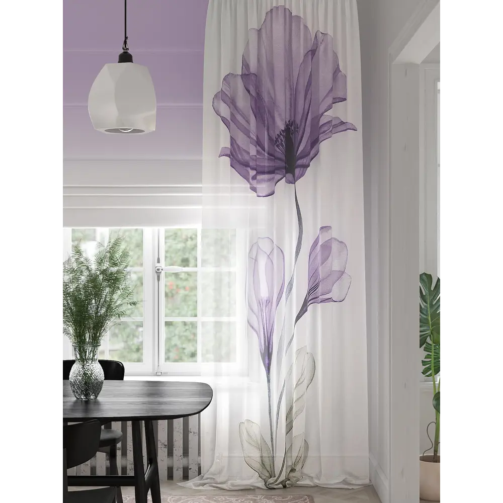 Фото 4 Тюль на ленте Helga Ланиброс 150x280 см вуаль цвет белый/зеленый/фиолетовый HH974455 Фото 4 Тюль на ленте Helga Ланиброс 150x280 см вуаль цвет белый/зеленый/фиолетовый HH974455