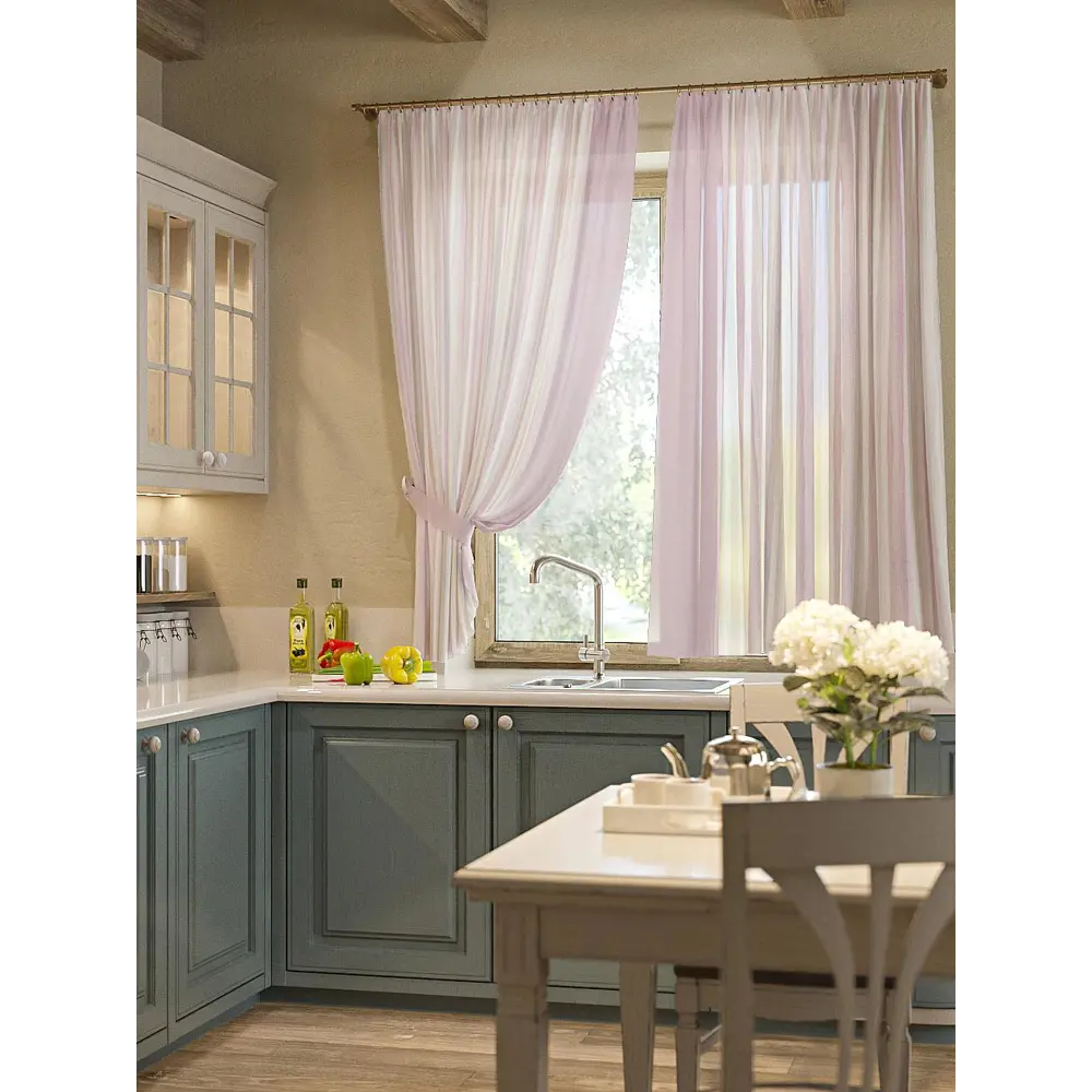 Фото 2 Тюль на ленте Helga Миси 150x180 см вуаль цвет бежевый HH930225