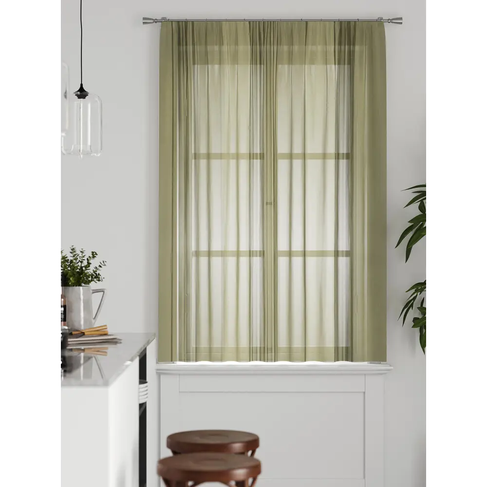 Фото 4 Тюль на ленте Comfy Way Милакси - 10 150x160 см вуаль цвет зеленый CW590010 Фото 4 Тюль на ленте Comfy Way Милакси - 10 150x160 см вуаль цвет зеленый CW590010