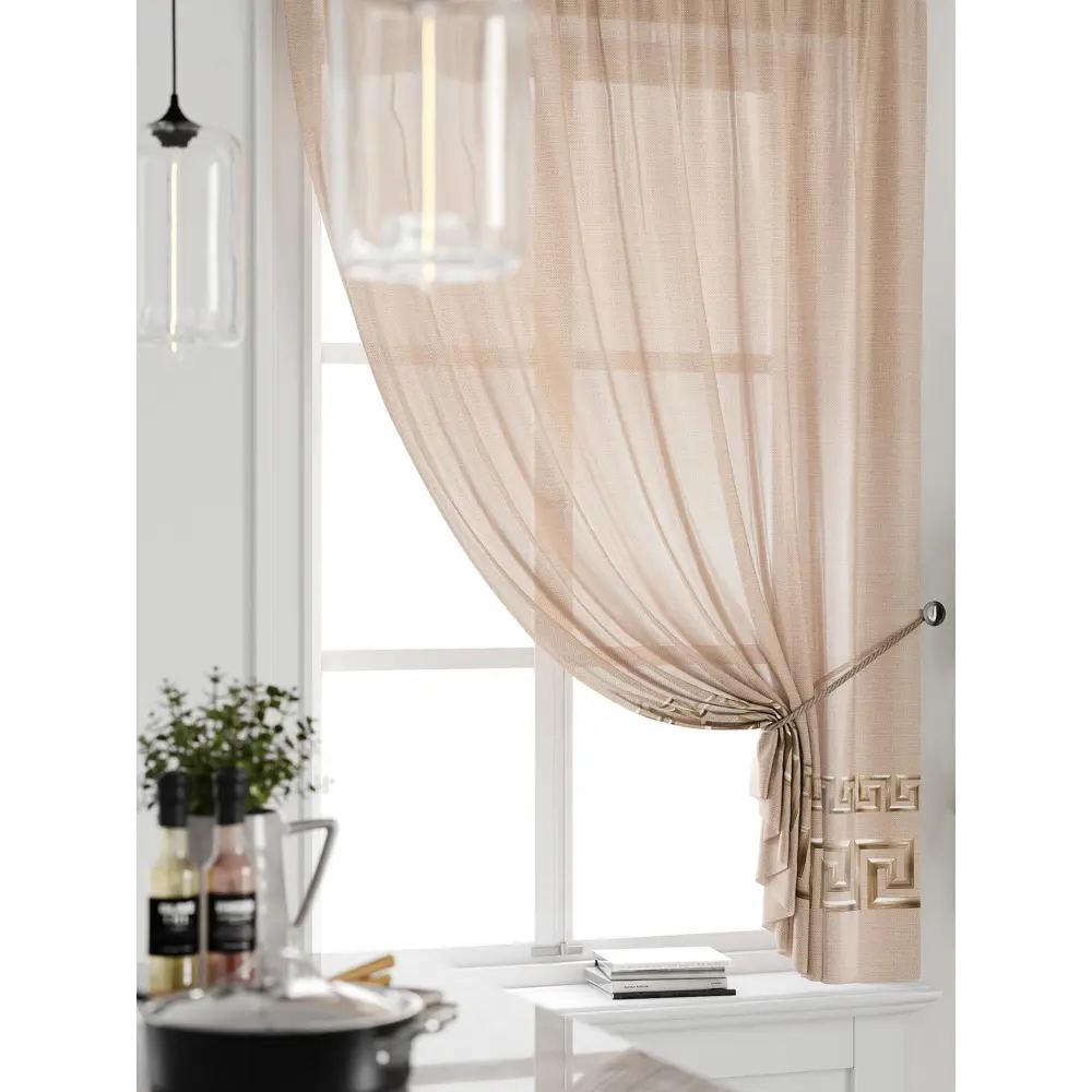 Фото 3 Тюль на ленте Comfy Way Милакси - 20 150x160 см вуаль цвет бежевый CW590020 Фото 3 Тюль на ленте Comfy Way Милакси - 20 150x160 см вуаль цвет бежевый CW590020