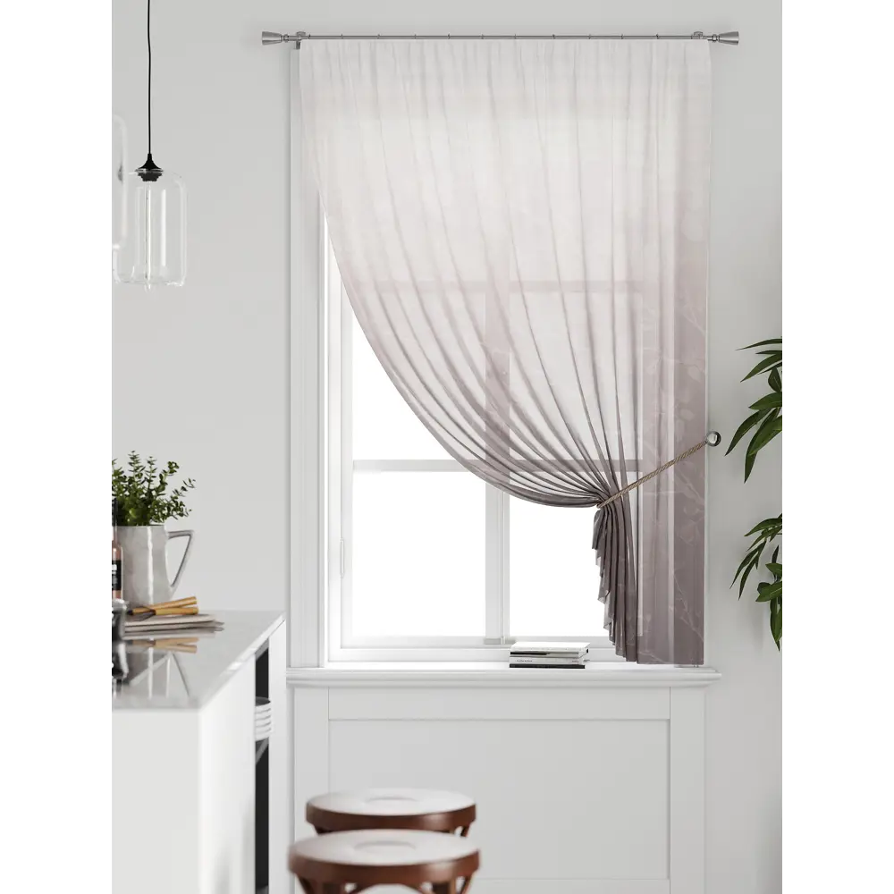 Фото Тюль на ленте Comfy Way Милакси - 02 150x160 см вуаль цвет бежевый CW590002 Фото Тюль на ленте Comfy Way Милакси - 02 150x160 см вуаль цвет бежевый CW590002