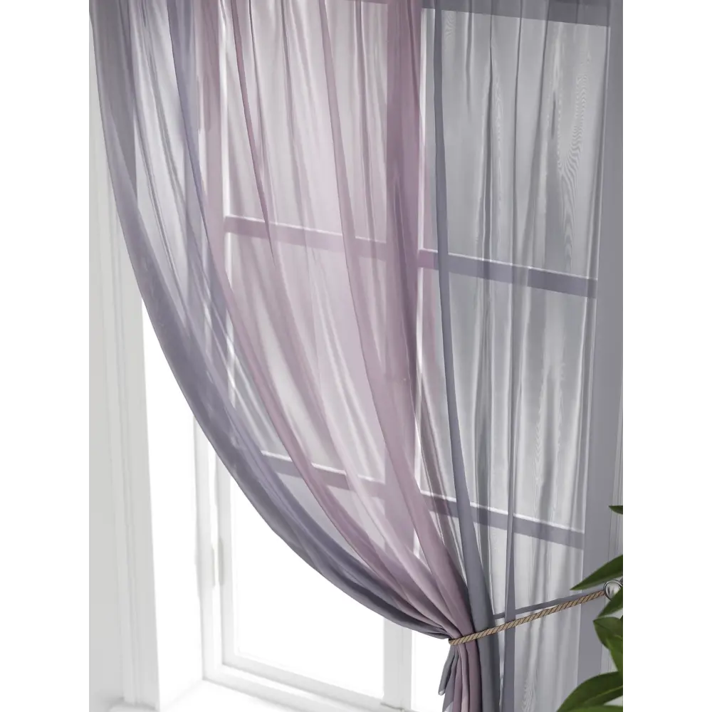 Фото 5 Тюль на ленте Comfy Way Милакси - 18 150x160 см вуаль цвет серый CW590018