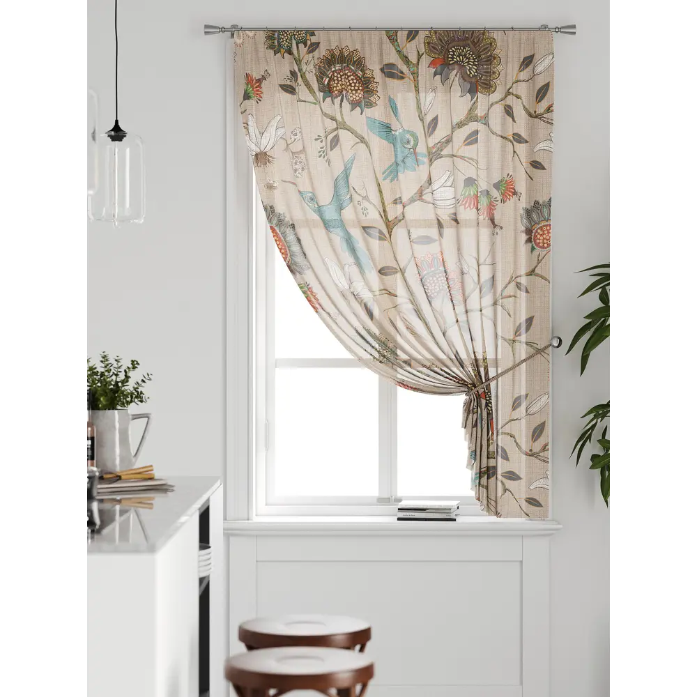 Фото Тюль на ленте Comfy Way Грентил - 115 150x170 см вуаль цвет бежевый CW591115 Фото Тюль на ленте Comfy Way Грентил - 115 150x170 см вуаль цвет бежевый CW591115