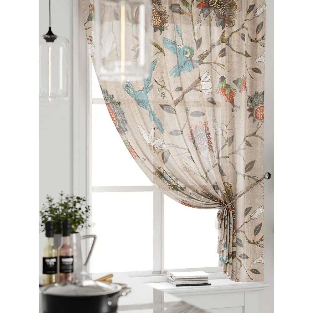 Фото 3 Тюль на ленте Comfy Way Грентил - 115 150x170 см вуаль цвет бежевый CW591115 Фото 3 Тюль на ленте Comfy Way Грентил - 115 150x170 см вуаль цвет бежевый CW591115