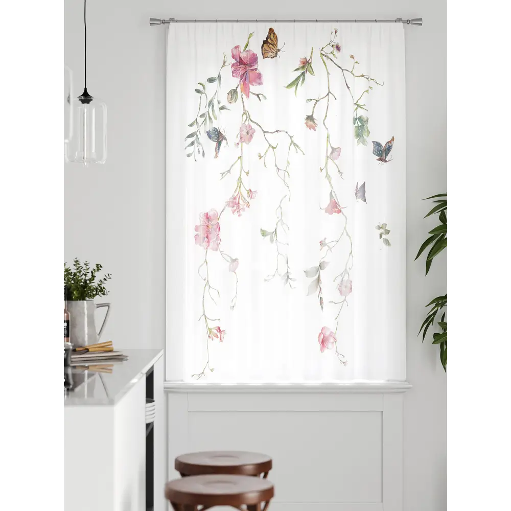 Фото 4 Тюль на ленте Comfy Way Грентил - 98 150x170 см вуаль цвет белый CW591098 Фото 4 Тюль на ленте Comfy Way Грентил - 98 150x170 см вуаль цвет белый CW591098