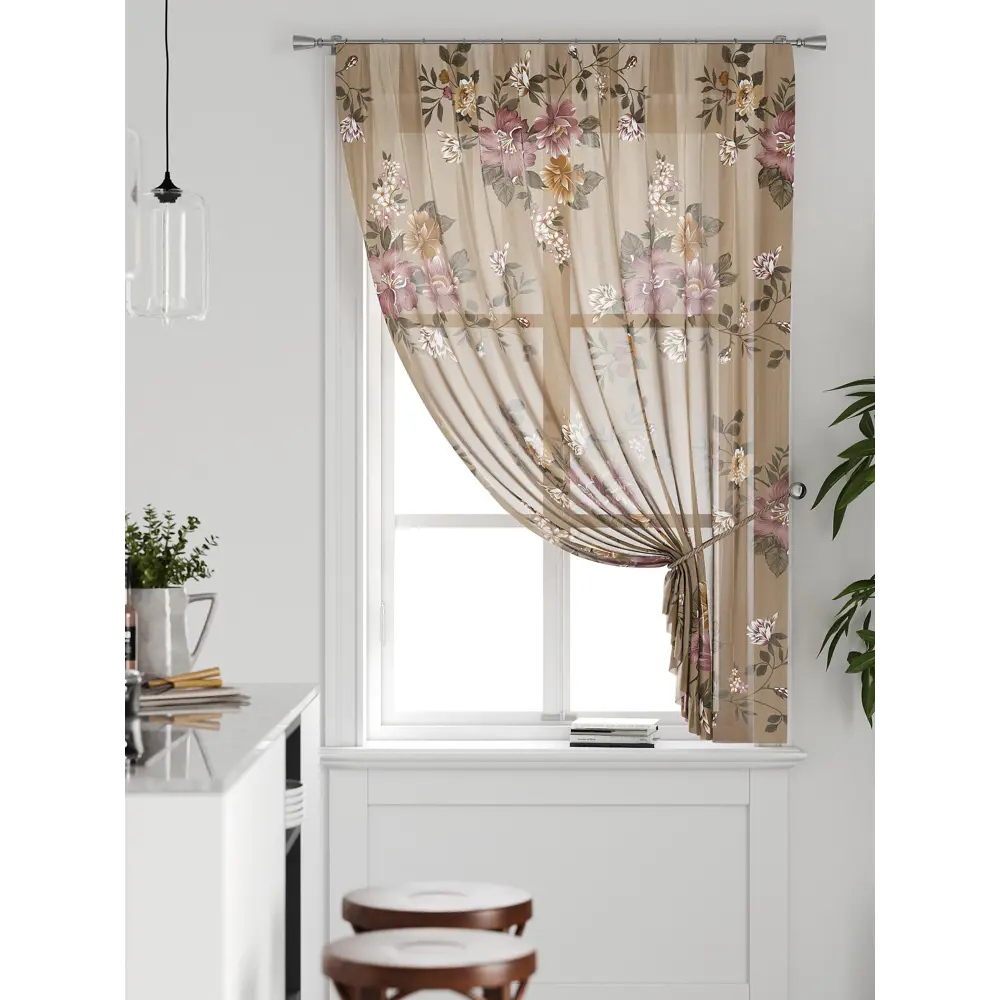 Фото Тюль на ленте Comfy Way Грентил - 90 150x170 см вуаль цвет бежевый CW591090 Фото Тюль на ленте Comfy Way Грентил - 90 150x170 см вуаль цвет бежевый CW591090