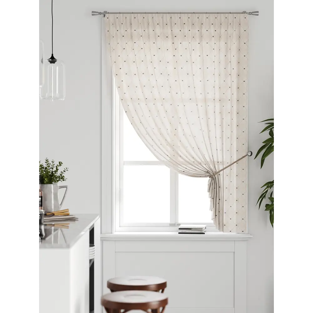 Фото Тюль на ленте Comfy Way Грентил - 37 150x170 см вуаль цвет бежевый CW591037 Фото Тюль на ленте Comfy Way Грентил - 37 150x170 см вуаль цвет бежевый CW591037
