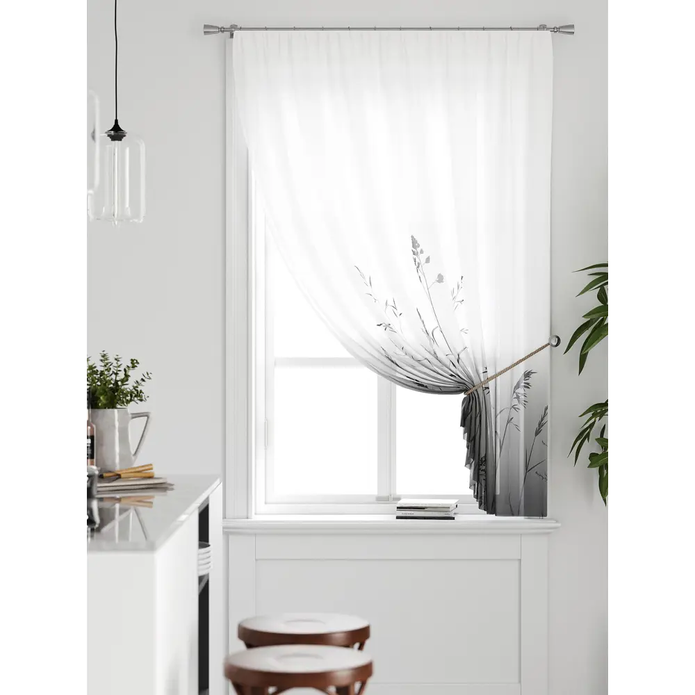 Фото Тюль на ленте Comfy Way Грентил - 96 150x170 см вуаль цвет белый CW591096 Фото Тюль на ленте Comfy Way Грентил - 96 150x170 см вуаль цвет белый CW591096