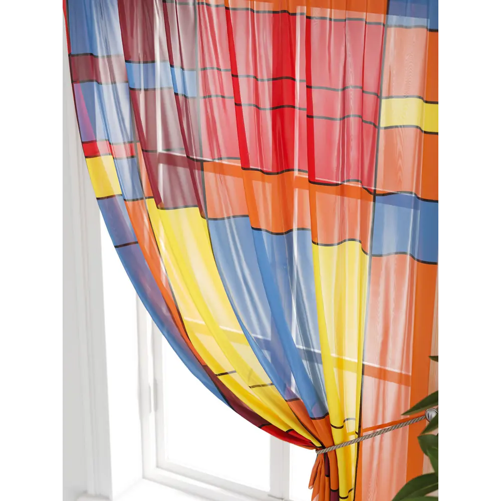 Фото 5 Тюль на ленте Comfy Way Грентил - 127 150x170 см вуаль цвет красный CW591127