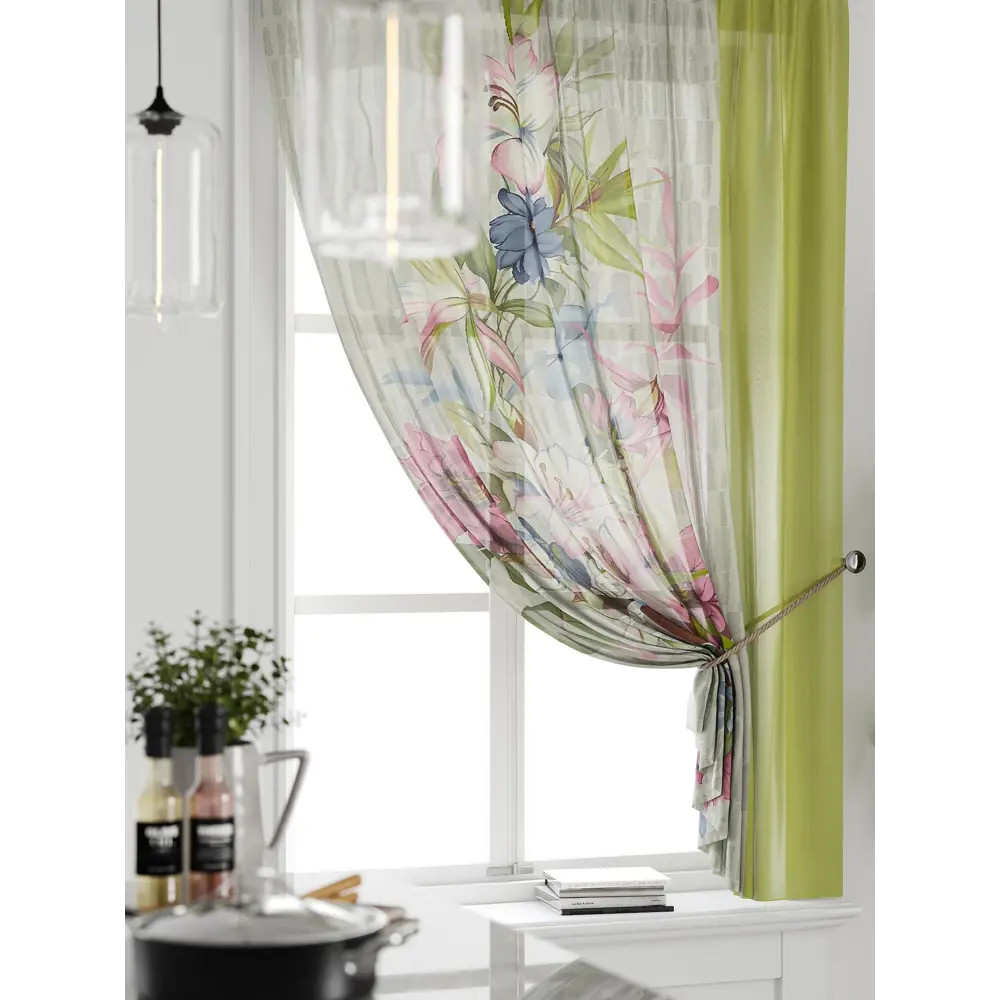 Фото 3 Тюль на ленте Comfy Way Грентил - 124 150x170 см вуаль цвет зеленый CW591124 Фото 3 Тюль на ленте Comfy Way Грентил - 124 150x170 см вуаль цвет зеленый CW591124