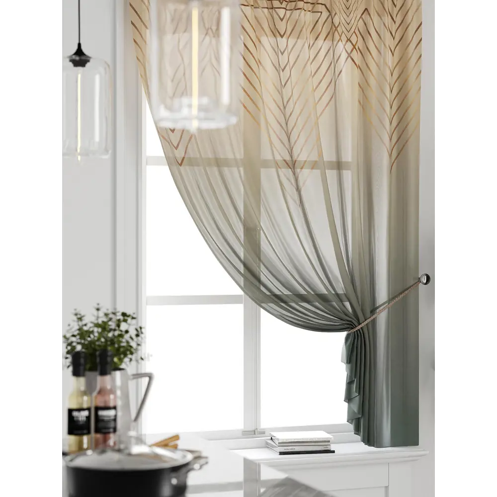 Фото 3 Тюль на ленте Comfy Way Грентил - 102 150x170 см вуаль цвет бежевый CW591102 Фото 3 Тюль на ленте Comfy Way Грентил - 102 150x170 см вуаль цвет бежевый CW591102
