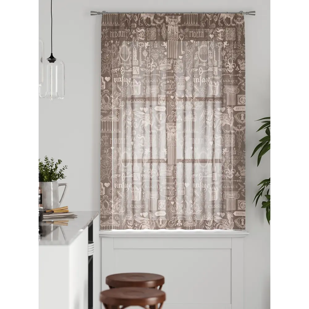 Фото 4 Тюль на ленте Comfy Way Грентил - 78 150x170 см вуаль цвет бежевый CW591078 Фото 4 Тюль на ленте Comfy Way Грентил - 78 150x170 см вуаль цвет бежевый CW591078