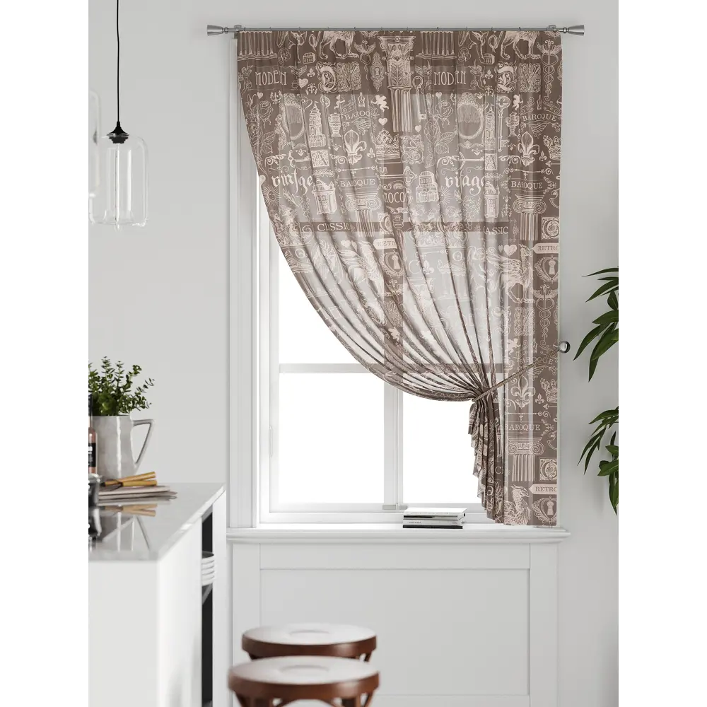 Фото Тюль на ленте Comfy Way Грентил - 78 150x170 см вуаль цвет бежевый CW591078 Фото Тюль на ленте Comfy Way Грентил - 78 150x170 см вуаль цвет бежевый CW591078