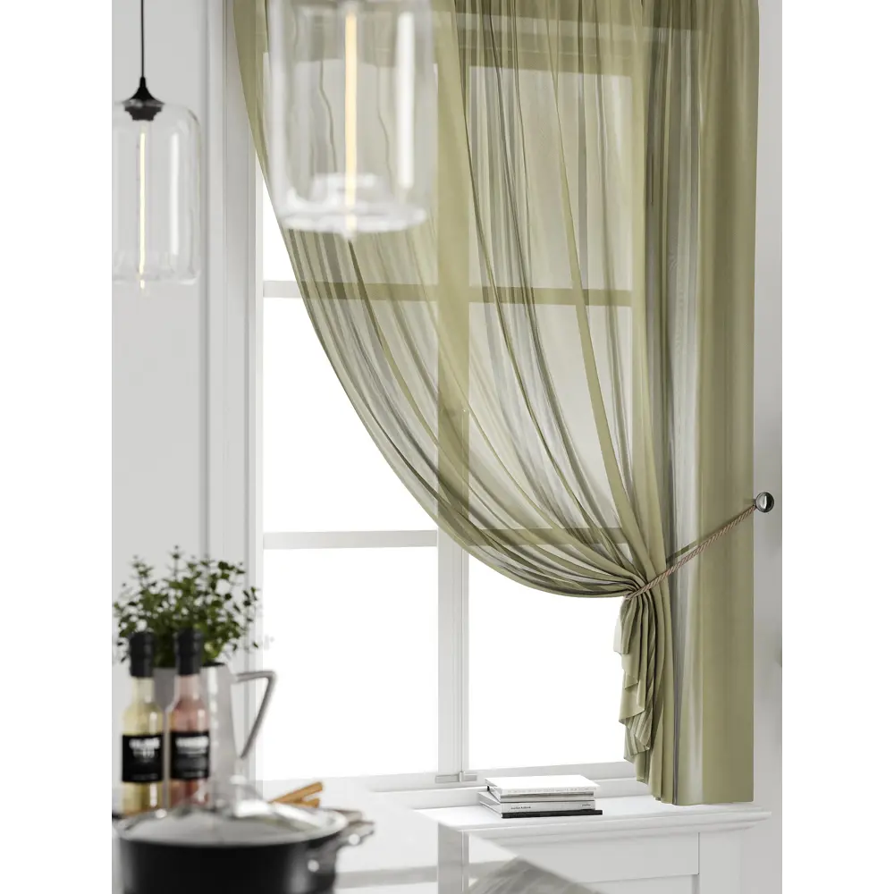 Фото 3 Тюль на ленте Comfy Way Грентил - 104 150x170 см вуаль цвет зеленый CW591104 Фото 3 Тюль на ленте Comfy Way Грентил - 104 150x170 см вуаль цвет зеленый CW591104