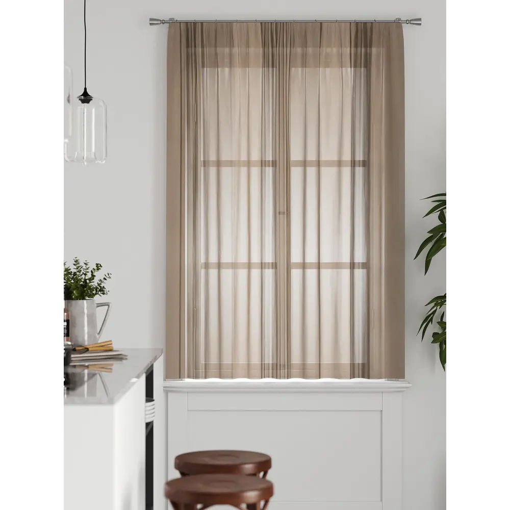 Фото 4 Тюль на ленте Comfy Way Грентил - 103 150x170 см вуаль цвет бежевый CW591103 Фото 4 Тюль на ленте Comfy Way Грентил - 103 150x170 см вуаль цвет бежевый CW591103