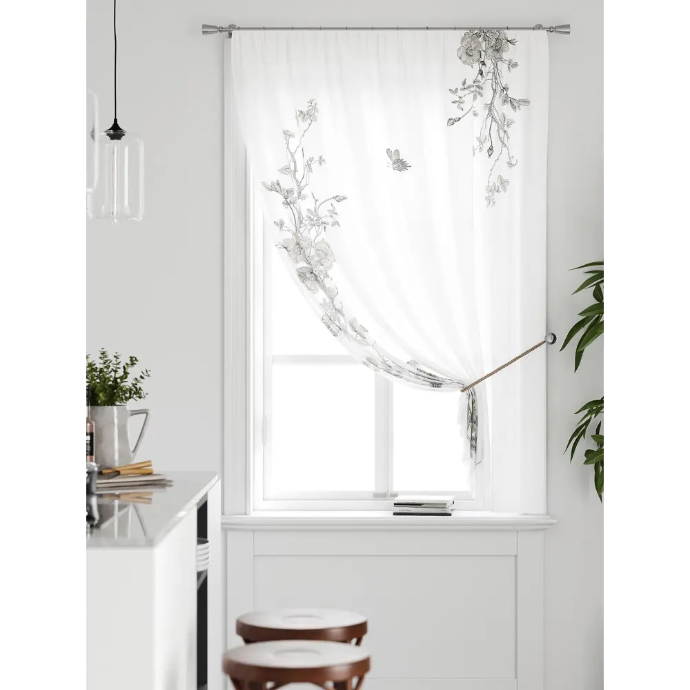 Фото Тюль на ленте Comfy Way Грентил - 10 150x170 см вуаль цвет белый CW591010 Фото Тюль на ленте Comfy Way Грентил - 10 150x170 см вуаль цвет белый CW591010