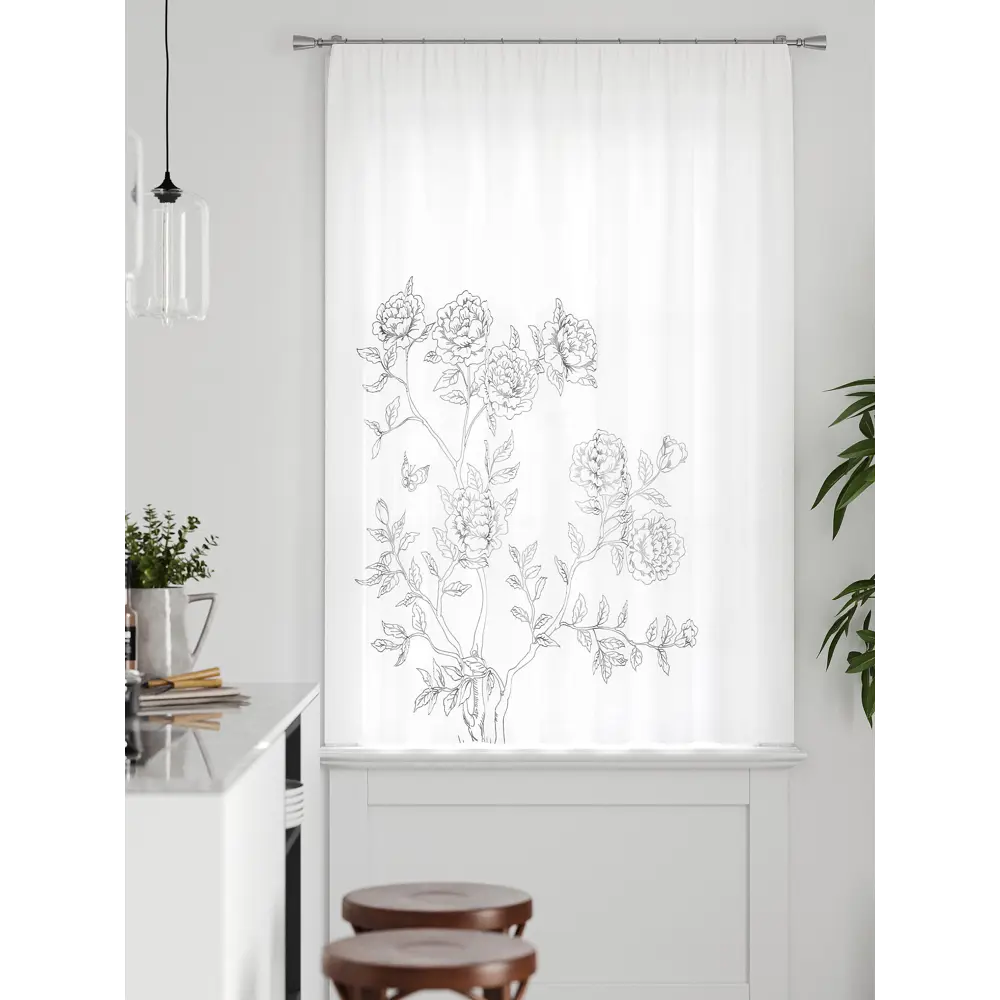 Фото 4 Тюль на ленте Comfy Way Грентил - 03 150x170 см вуаль цвет белый CW591003 Фото 4 Тюль на ленте Comfy Way Грентил - 03 150x170 см вуаль цвет белый CW591003