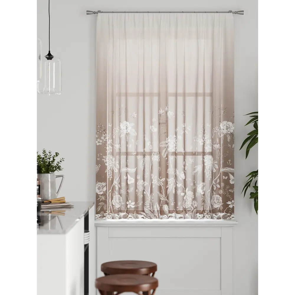 Фото 4 Тюль на ленте Comfy Way Грентил - 07 150x170 см вуаль цвет бежевый CW591007 Фото 4 Тюль на ленте Comfy Way Грентил - 07 150x170 см вуаль цвет бежевый CW591007