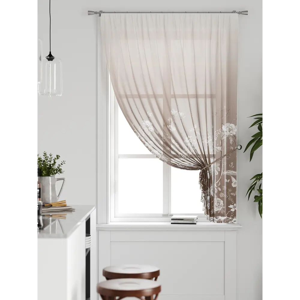 Фото Тюль на ленте Comfy Way Грентил - 07 150x170 см вуаль цвет бежевый CW591007 Фото Тюль на ленте Comfy Way Грентил - 07 150x170 см вуаль цвет бежевый CW591007