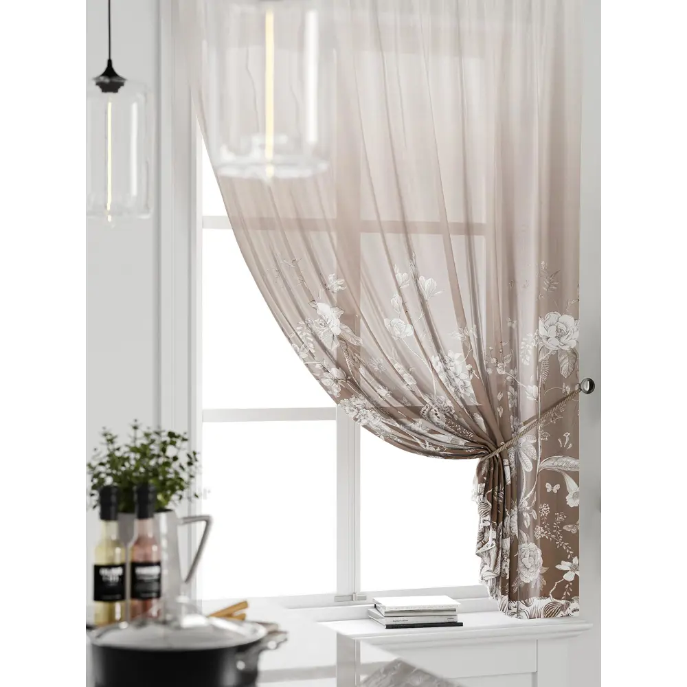 Фото 3 Тюль на ленте Comfy Way Грентил - 07 150x170 см вуаль цвет бежевый CW591007 Фото 3 Тюль на ленте Comfy Way Грентил - 07 150x170 см вуаль цвет бежевый CW591007