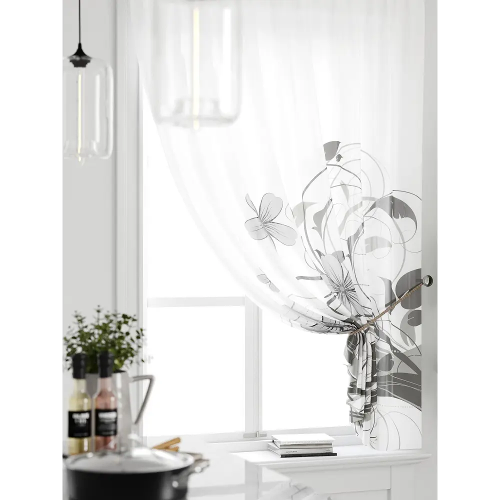 Фото 3 Тюль на ленте Comfy Way Грентил - 19 150x170 см вуаль цвет белый CW591019 Фото 3 Тюль на ленте Comfy Way Грентил - 19 150x170 см вуаль цвет белый CW591019