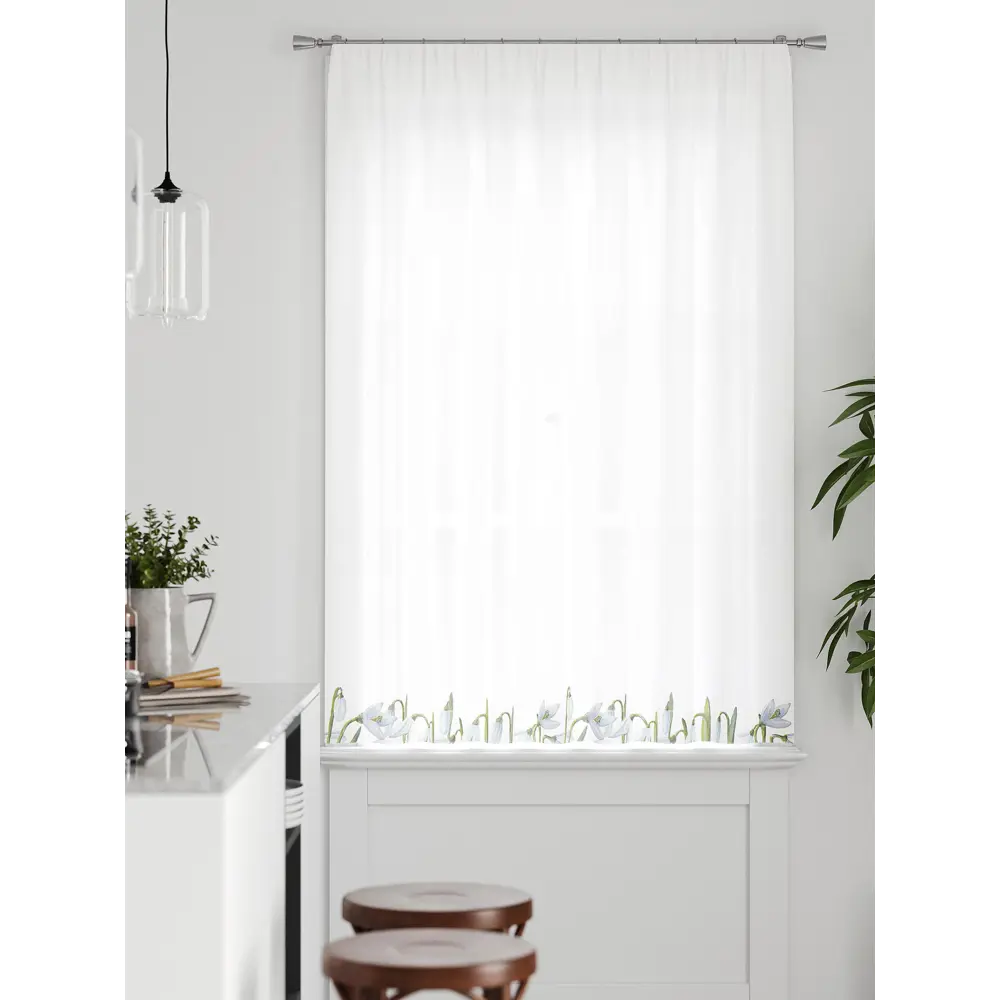 Фото 4 Тюль на ленте Comfy Way Грентил - 31 150x170 см вуаль цвет белый CW591031 Фото 4 Тюль на ленте Comfy Way Грентил - 31 150x170 см вуаль цвет белый CW591031