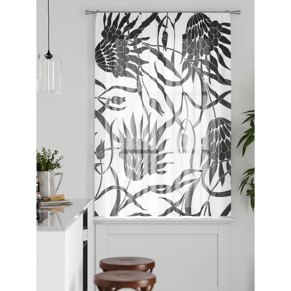 Фото 4 Тюль на ленте Comfy Way Грентил - 21 150x170 см вуаль цвет белый CW591021 Фото 4 Тюль на ленте Comfy Way Грентил - 21 150x170 см вуаль цвет белый CW591021