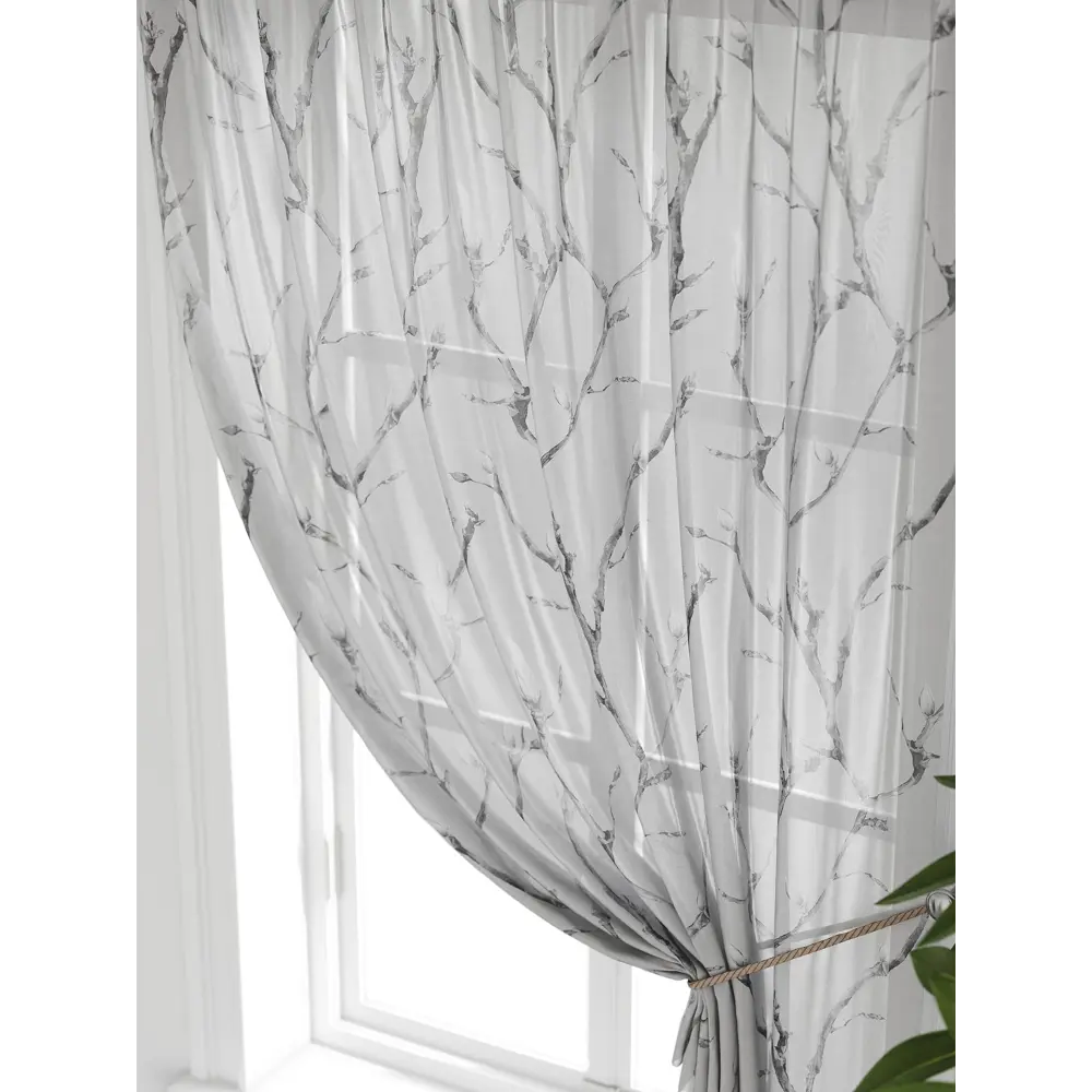 Фото 5 Тюль на ленте Comfy Way Милакси - 01 150x160 см вуаль цвет серый CW590001 Фото 5 Тюль на ленте Comfy Way Милакси - 01 150x160 см вуаль цвет серый CW590001