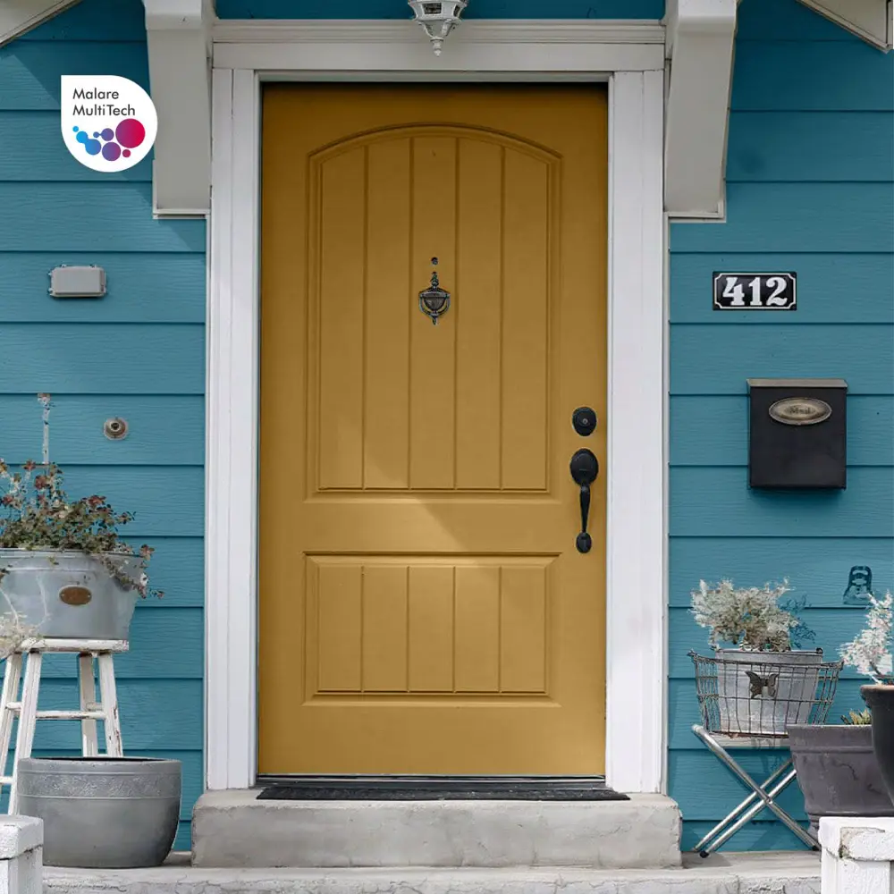 Фото 6 Краска резиновая Malare ProfleX Latex для фасадов интерьера мебели кровли цоколей быстросохнущая полуглянцевая цвет морская волна 1 кг