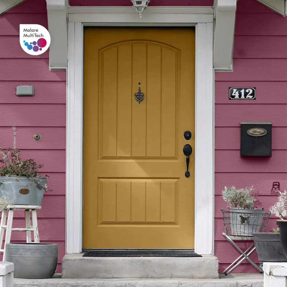 Фото 6 Краска резиновая Malare ProfleX Latex для фасадов интерьера мебели кровли цоколей быстросохнущая полуглянцевая цвет парнасская роза 1 кг