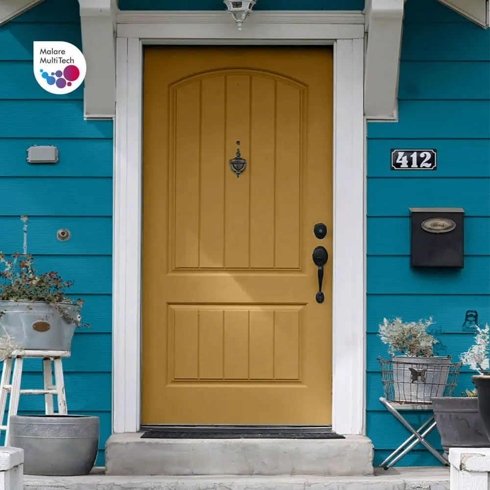 Фото 6 Краска резиновая Malare ProfleX Latex для фасадов интерьера мебели кровли цоколей быстросохнущая полуглянцевая цвет синяя малина 1 кг