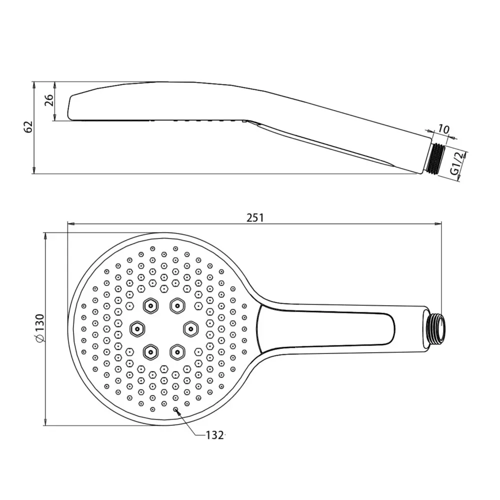Фото 2 Лейка для душа Savol SK-SP05 3 режимная цвет белый