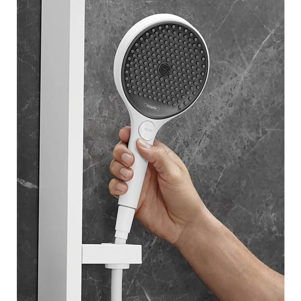 Фото 4 Лейка для душа Hansgrohe 00000071052 4 режимная цвет белый матовый Фото 4 Лейка для душа Hansgrohe 00000071052 4 режимная цвет белый матовый