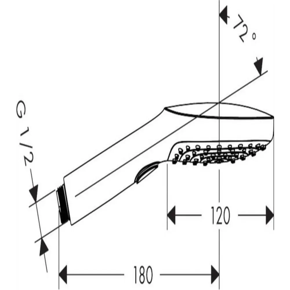 Фото 2 Лейка для душа Hansgrohe 00000072010 3 режимная цвет хром-черный матовый