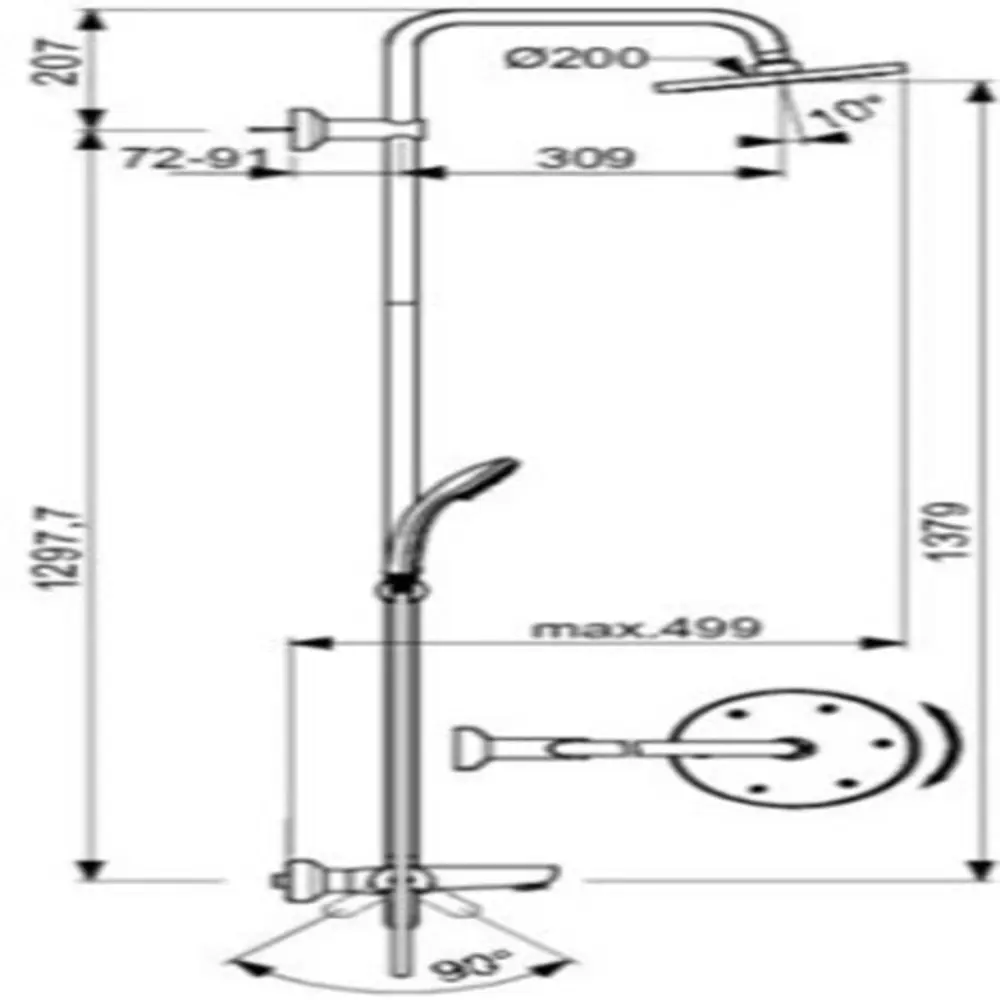 Фото 3 Душевая система Ideal Standard IDEALRAIN ECO B1377AA цвет хром Фото 3 Душевая система Ideal Standard IDEALRAIN ECO B1377AA цвет хром