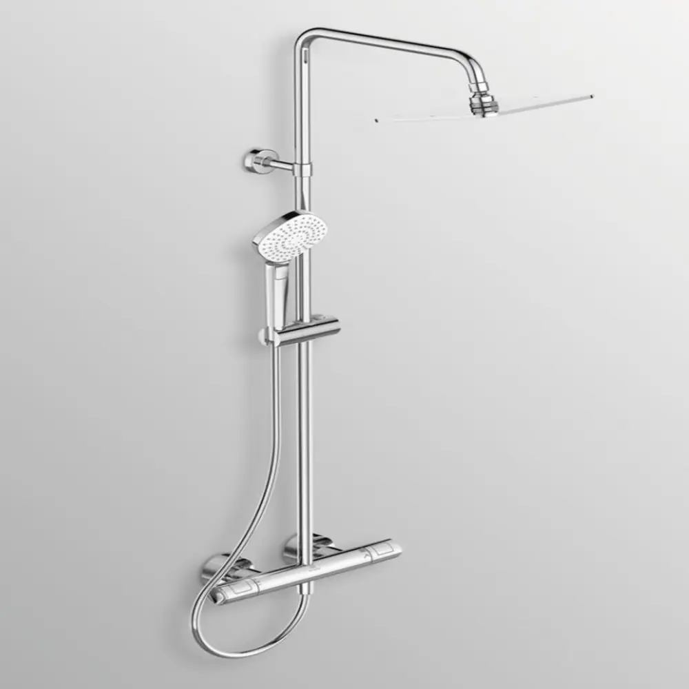 Фото 3 Душевая система IDEAL STANDARD Ceratherm A7240AA Ceratherm T100 термостатическая цвет хром Фото 3 Душевая система IDEAL STANDARD Ceratherm A7240AA Ceratherm T100 термостатическая цвет хром
