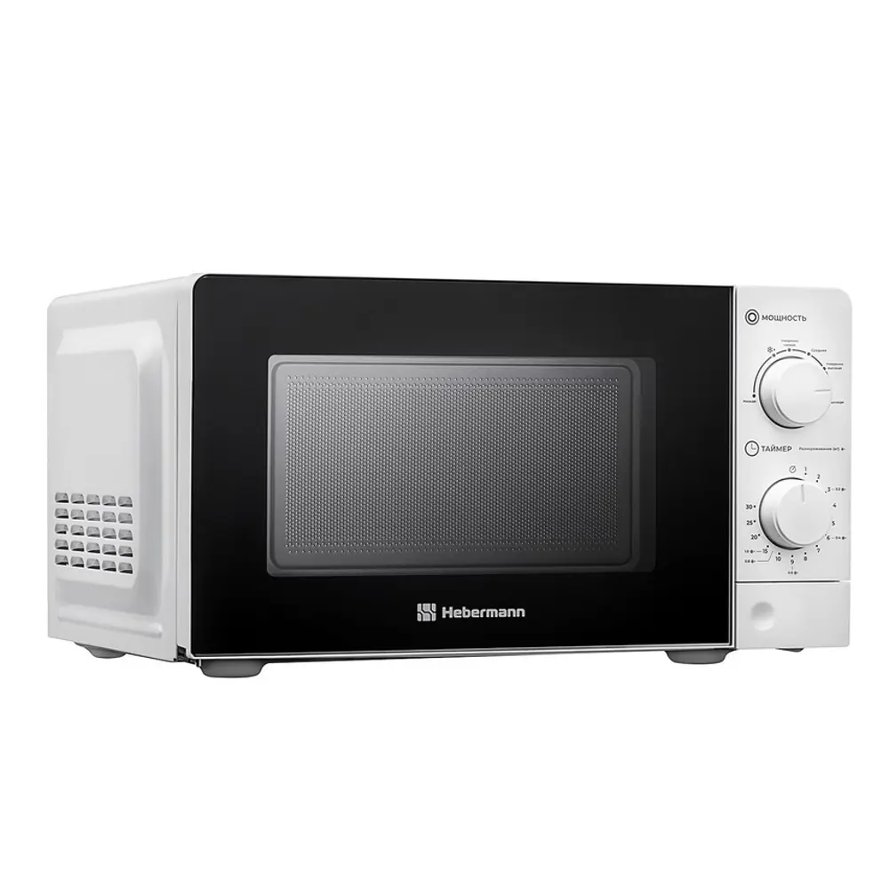 Фото 6 Отдельностоящая микроволновая печь Hebermann FS MWO M 20.01 WH 20 л 46.6x26.8x36.2 см цвет белый Фото 6 Отдельностоящая микроволновая печь Hebermann FS MWO M 20.01 WH 20 л 46.6x26.8x36.2 см цвет белый