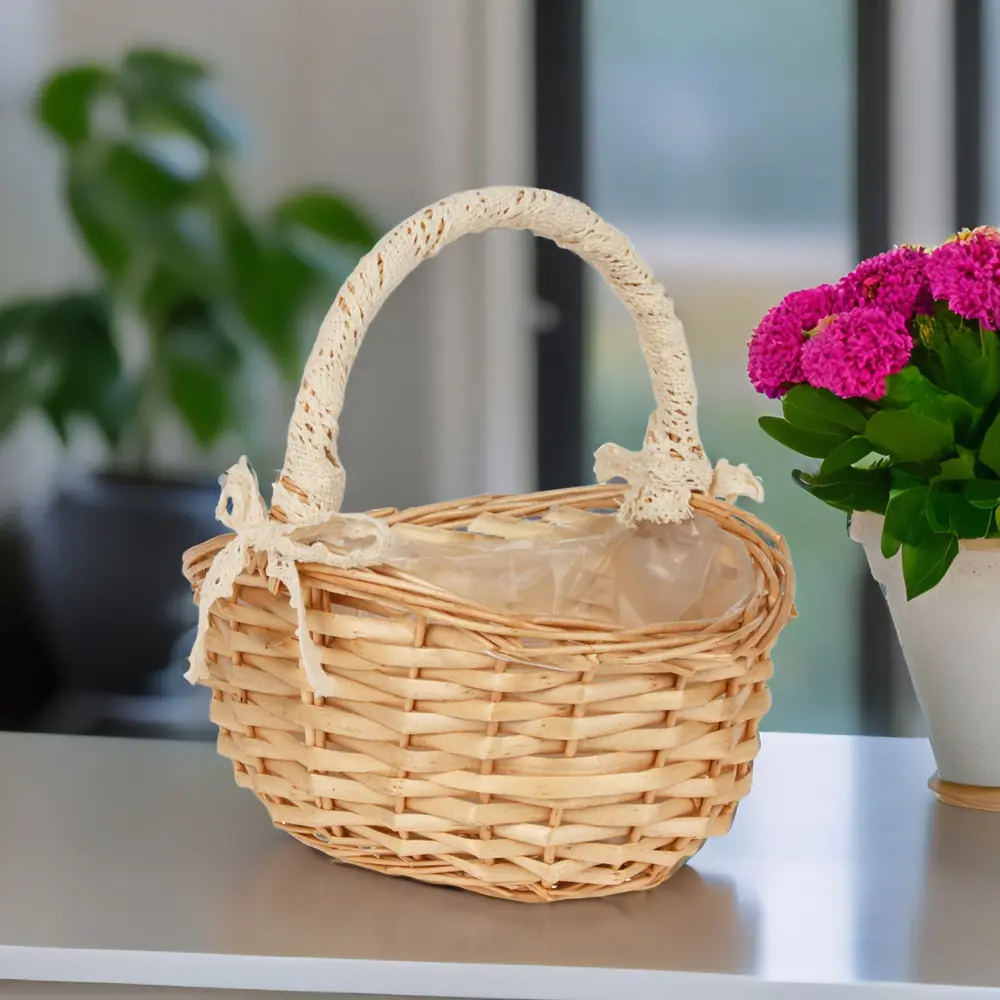 Фото 2 Корзина для фруктов 7Цветов-Декор 23 см ива цвет коричневый Фото 2 Корзина для фруктов 7Цветов-Декор 23 см ива цвет коричневый