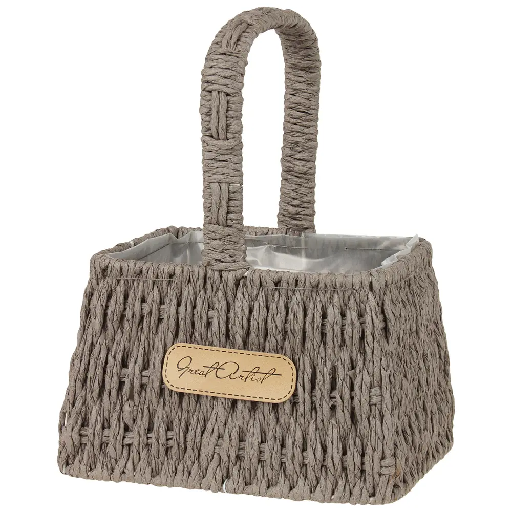 Фото 3 Корзина для фруктов 7Цветов-Декор 16 см бумага цвет бежевый Фото 3 Корзина для фруктов 7Цветов-Декор 16 см бумага цвет бежевый