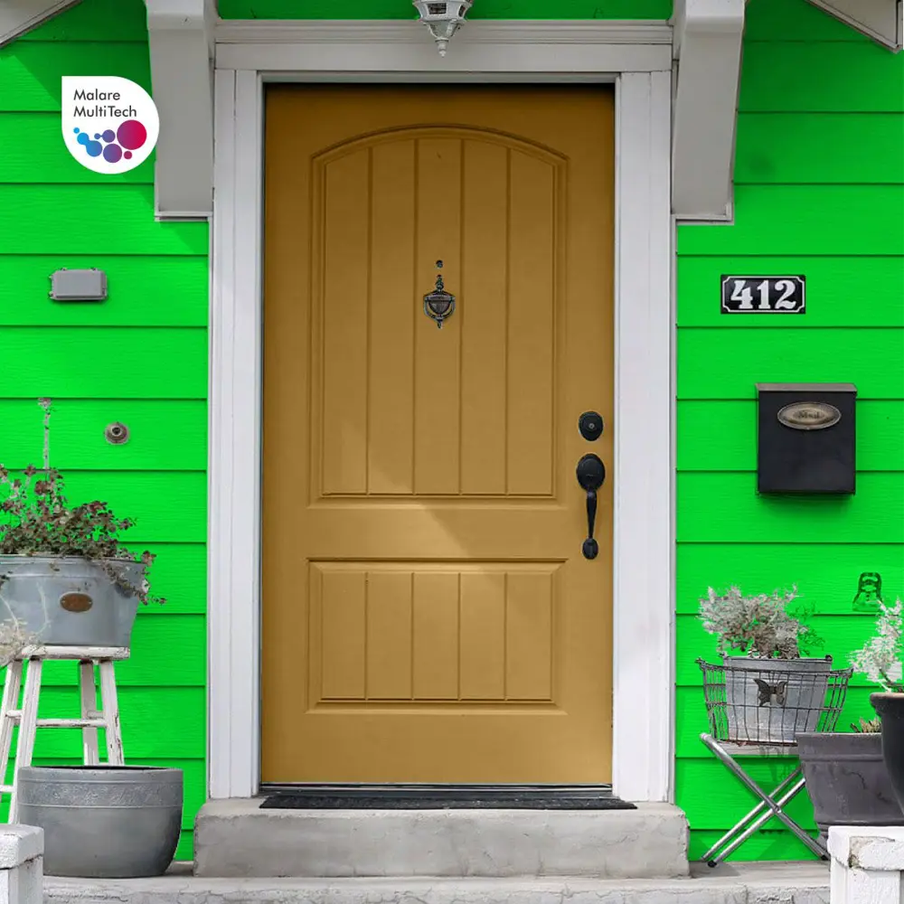 Фото 6 Краска для деревянного забора Malare Wood антисептическая быстросохнущая без запаха полуглянцевая освежающий зеленый 0.5 кг