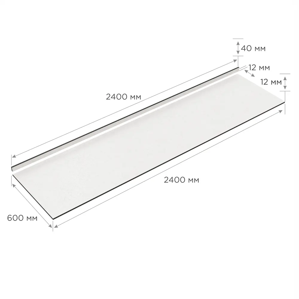 Фото 3 Кухонная столешница Slotex Compact с плинтусом 240x60x0.12 см HPL-пластик цвет белый Фото 3 Кухонная столешница Slotex Compact с плинтусом 240x60x0.12 см HPL-пластик цвет белый