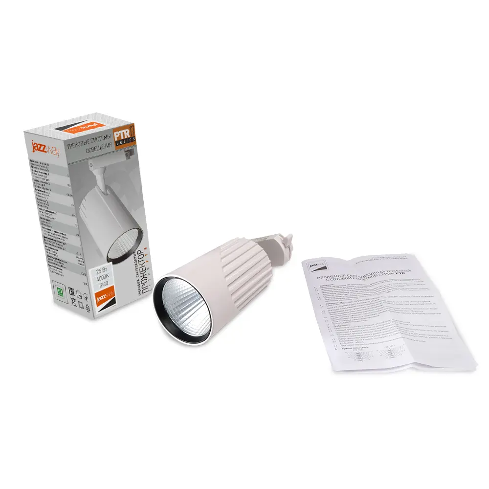 Фото 7 Трековый светильник светодиодный Jazzway PTR 1725 25w 4000K 24° WH (белый) IP40 Фото 7 Трековый светильник светодиодный Jazzway PTR 1725 25w 4000K 24° WH (белый) IP40